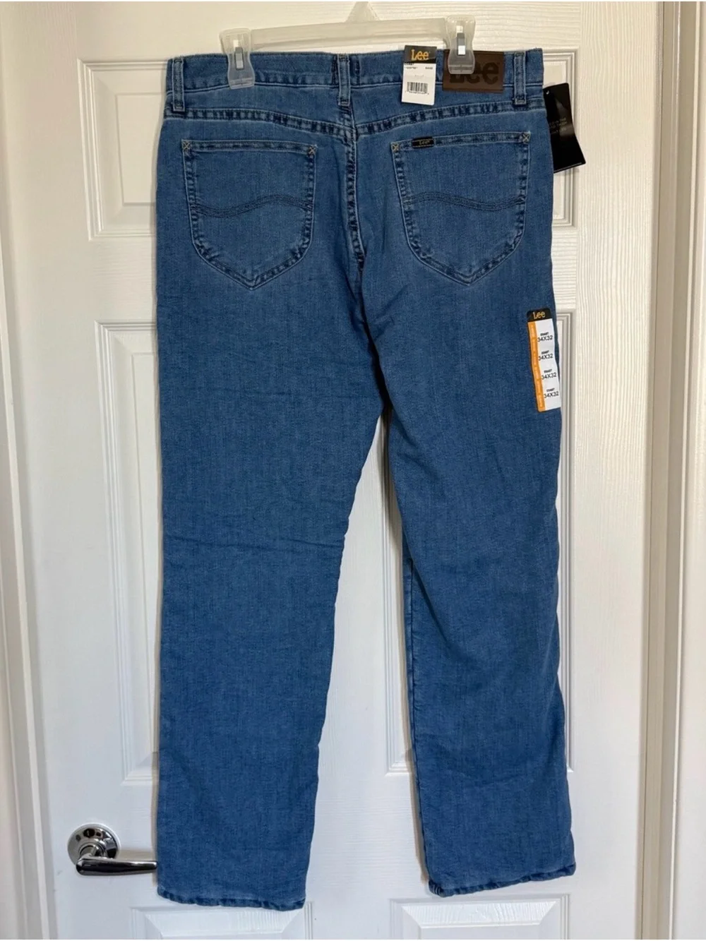 Lee Men’s 34x32 Fleece Lined Straight Leg Jeans NWT Winter Denim